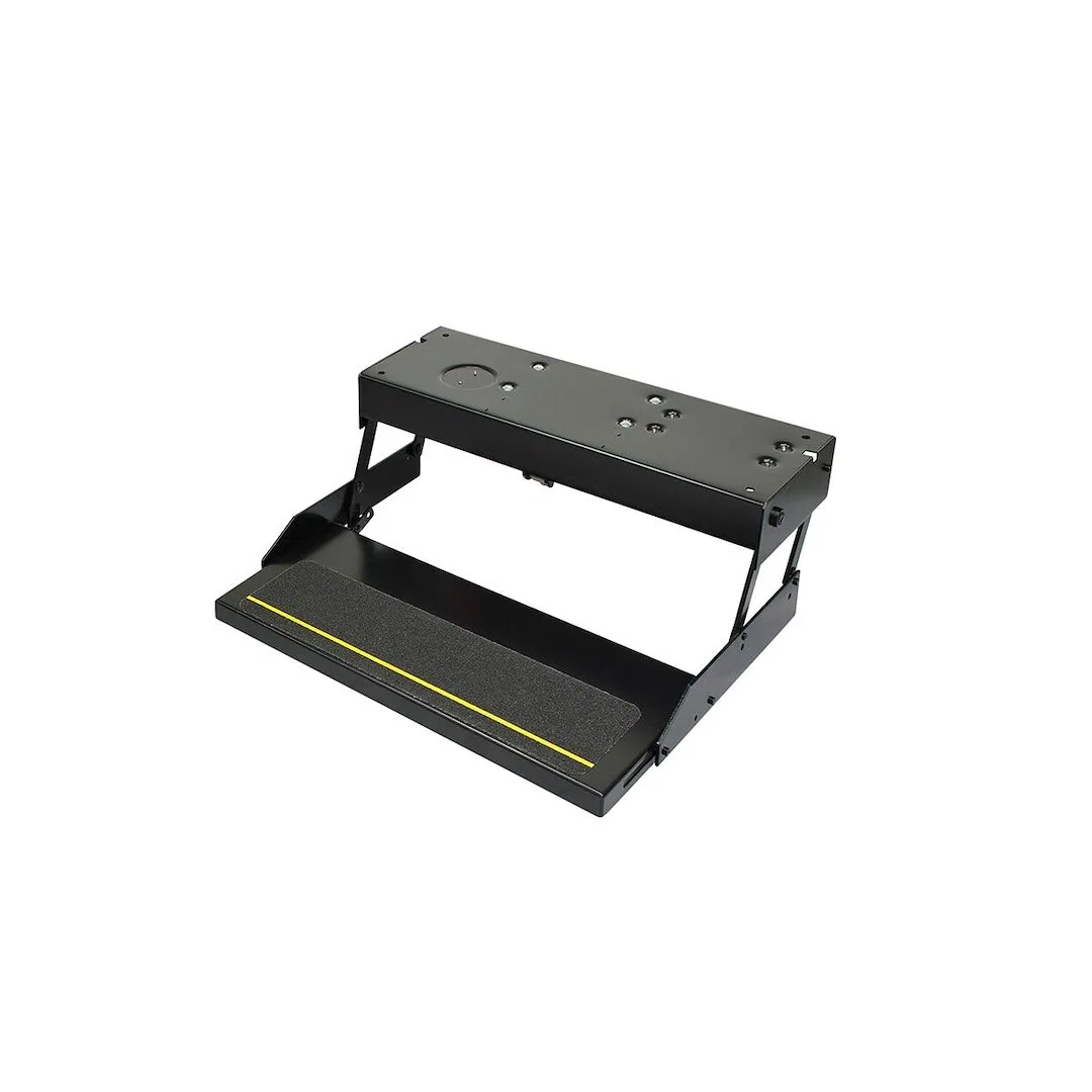 3723383 – LIPPERT COMP Entry Step, Single Electric Folding Step 24 Inch Tread Width x 10-3/4 Inch Depth With 4 Inch R...
